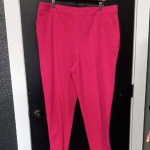 Isaac Mizrahi Live! Regular Stretch Icon Ankle Pants Women's In Pink